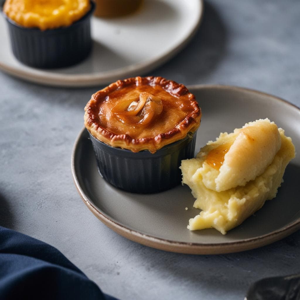Smoky trout pie and mash