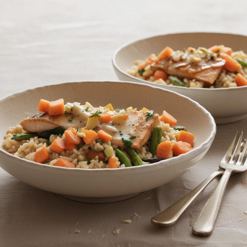 Brown Rice Risotto With Hot-Smoked Trout