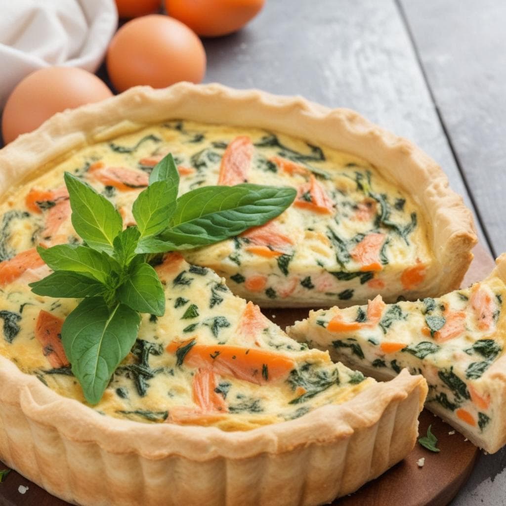 Smoked Trout, Watercress And Horseradish Quiche