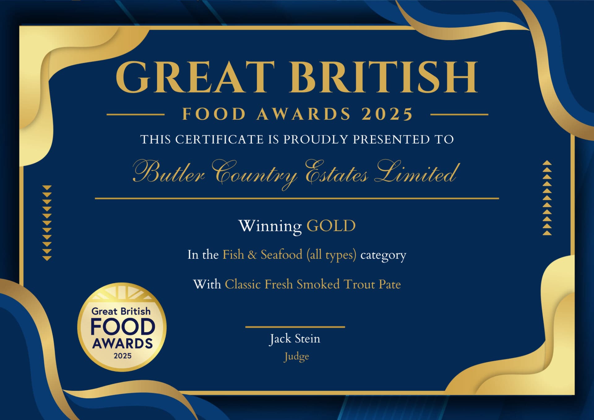 🏆 GOLD at the Great British Food Awards 2025!