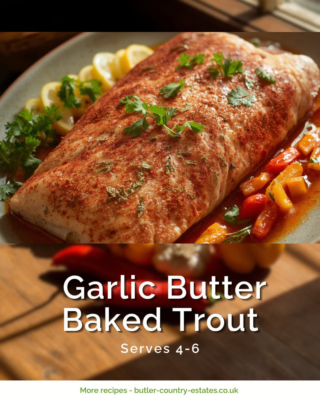 Garlic Butter Baked Trout